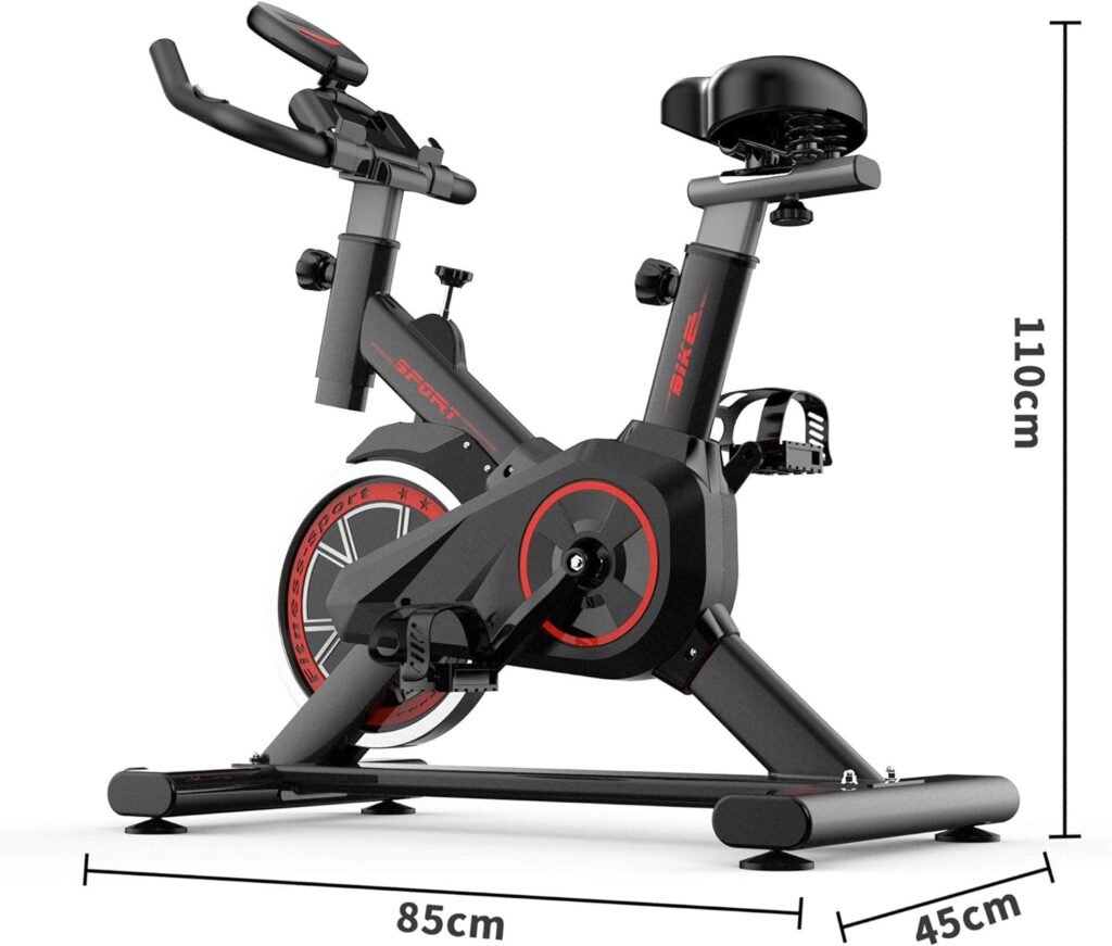 Home Exercise Bike Adjustable Resistance Indoor Exercise Bike Stationary Exercise Bike LCD Display Adjustable Handlebars  Seat Fitness Racing Bike for Home  Gym Use