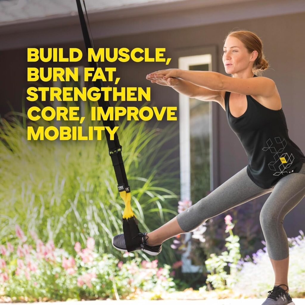 TRX Training All-in-One Suspension Trainer Exercise Equipment Bundle with XMount Wall Anchor, 4 Strength-Exercise Bands, and Shaker Bottle, 10 Items Total