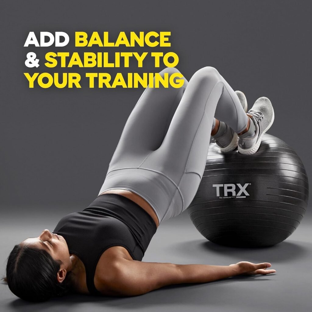 TRX Training Stability Ball, Balance Ball for Exercise, Workout Ball for Improving Posture and Core Strength, Yoga Ball for Gym