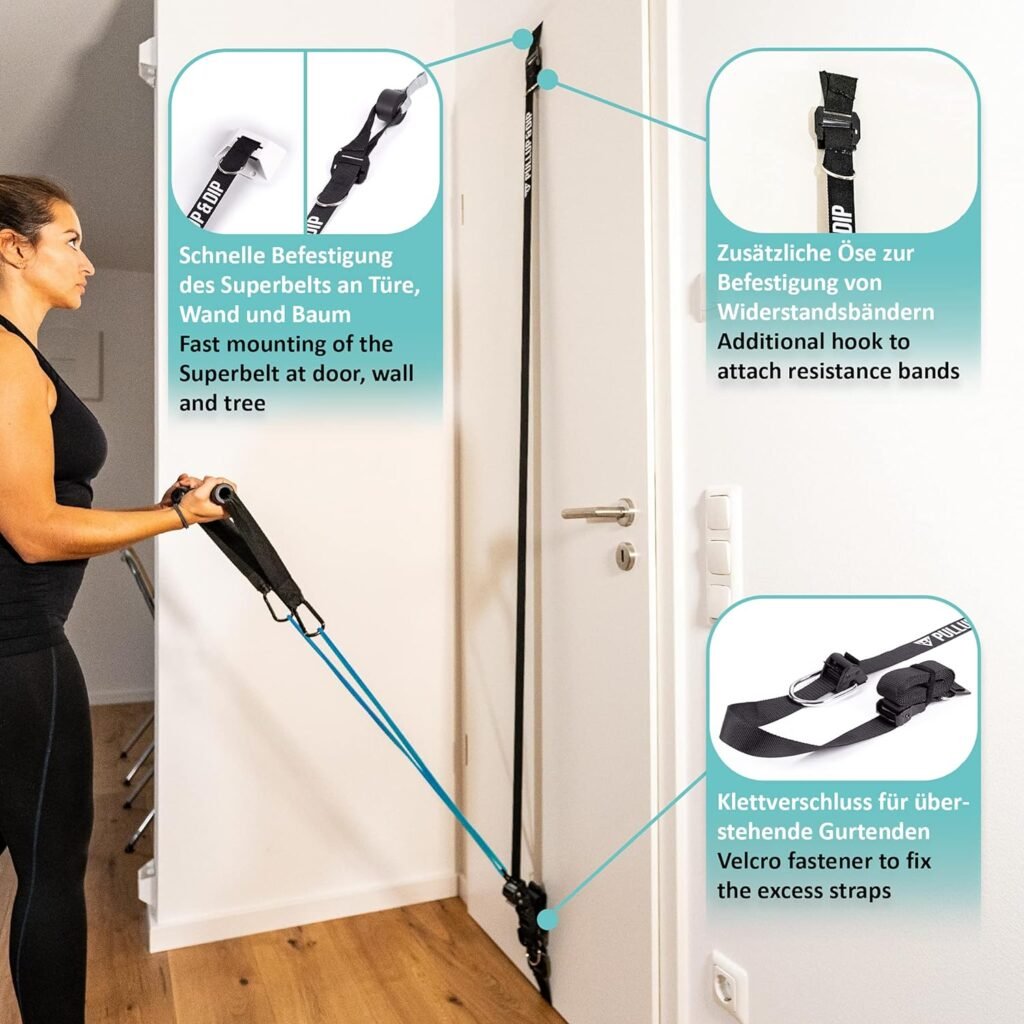 FREESIXD Suspension and Resistance Trainer Set - Sling Trainer for Home and Travel for Wall and Door. Full Body Training Equipment