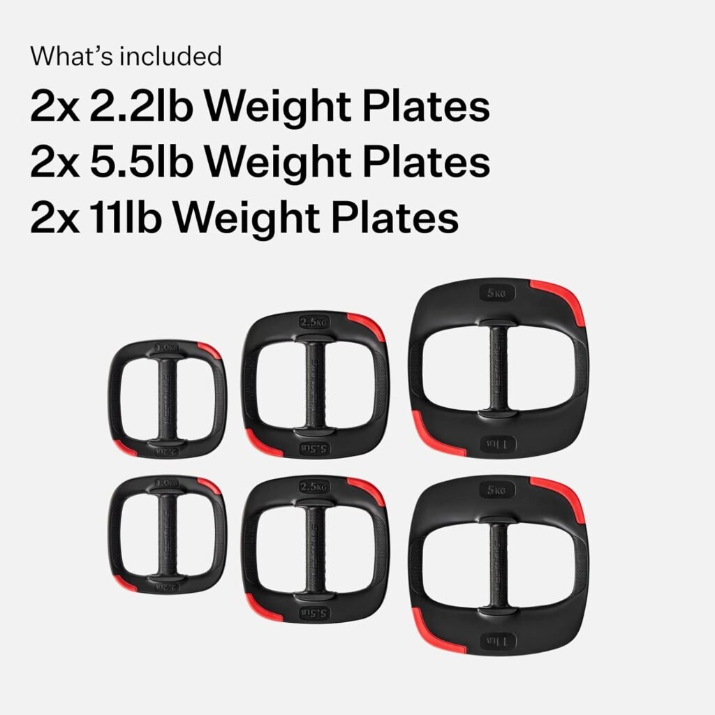 Les Mills™ Exercise Set of 6 Weight Plates for Total Body Workouts, 30.8 lbs Total