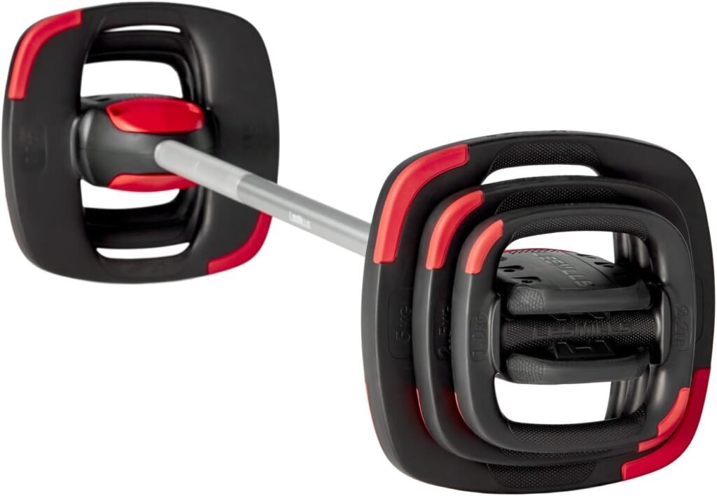 Les Mills™ SMARTBAR™ And Weight Plate Set Exercise Bundle for Total Body Workouts