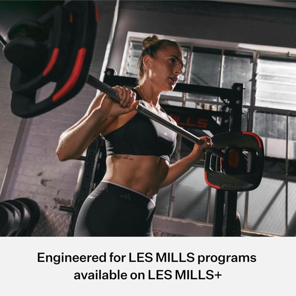 Les Mills™ SMARTBAR™ And Weight Plate Set Exercise Bundle for Total Body Workouts